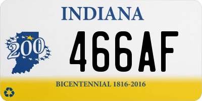 IN license plate 466AF