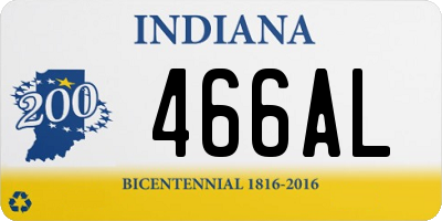 IN license plate 466AL