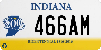 IN license plate 466AM