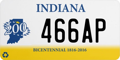 IN license plate 466AP