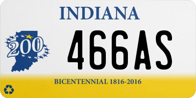 IN license plate 466AS