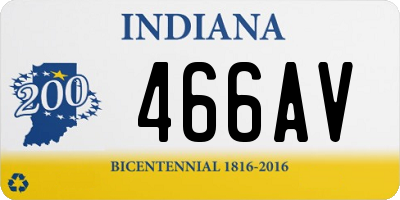 IN license plate 466AV