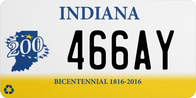 IN license plate 466AY