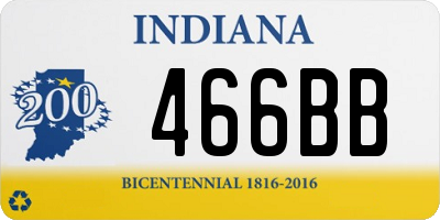 IN license plate 466BB