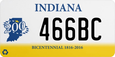 IN license plate 466BC