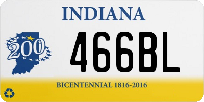 IN license plate 466BL