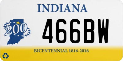 IN license plate 466BW