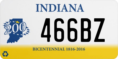 IN license plate 466BZ