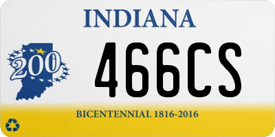 IN license plate 466CS