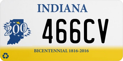 IN license plate 466CV