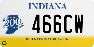 IN license plate 466CW