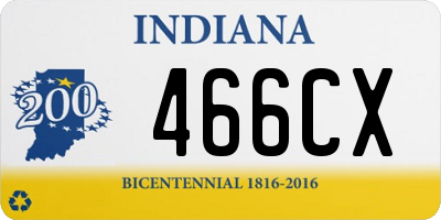 IN license plate 466CX