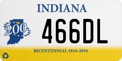 IN license plate 466DL