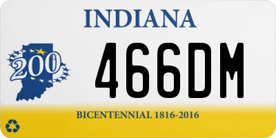 IN license plate 466DM