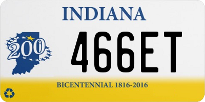 IN license plate 466ET