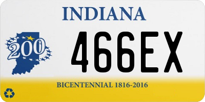 IN license plate 466EX