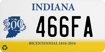 IN license plate 466FA