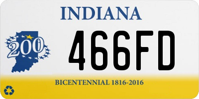 IN license plate 466FD