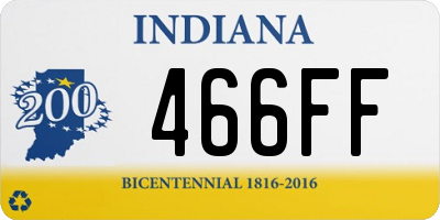 IN license plate 466FF