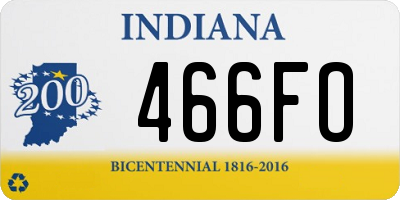 IN license plate 466FO