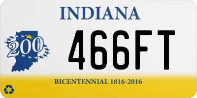 IN license plate 466FT