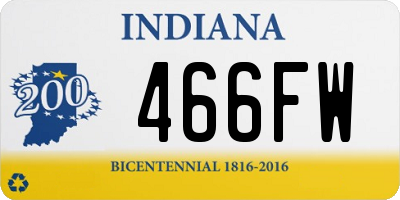 IN license plate 466FW