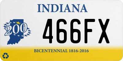 IN license plate 466FX