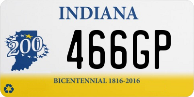 IN license plate 466GP