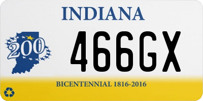 IN license plate 466GX