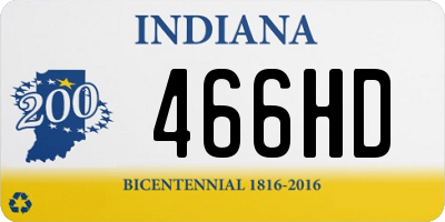 IN license plate 466HD