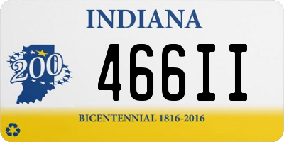 IN license plate 466II