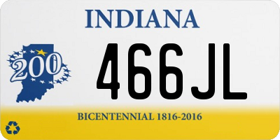 IN license plate 466JL