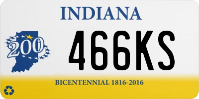 IN license plate 466KS