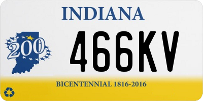 IN license plate 466KV