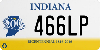 IN license plate 466LP