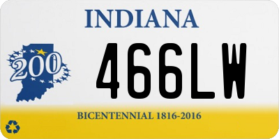 IN license plate 466LW