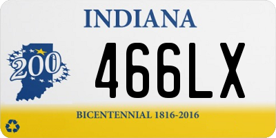 IN license plate 466LX