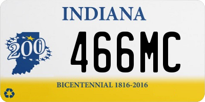 IN license plate 466MC