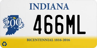 IN license plate 466ML