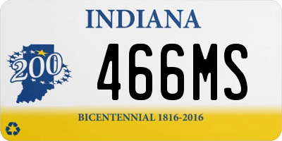 IN license plate 466MS