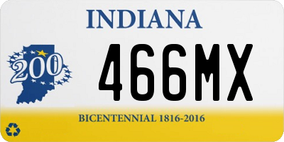 IN license plate 466MX