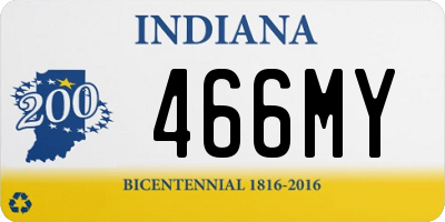 IN license plate 466MY