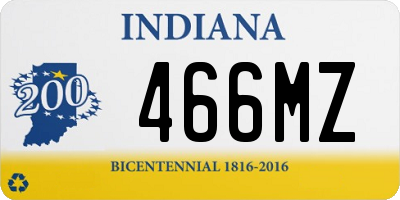 IN license plate 466MZ