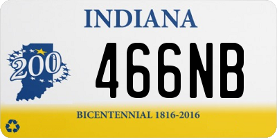 IN license plate 466NB