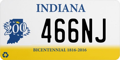 IN license plate 466NJ