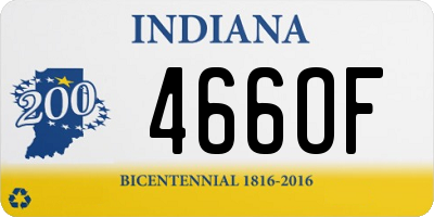 IN license plate 466OF