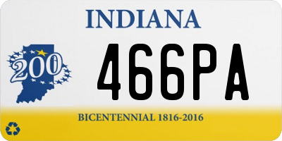 IN license plate 466PA