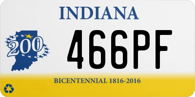 IN license plate 466PF