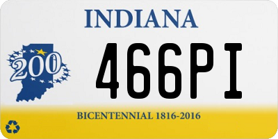 IN license plate 466PI