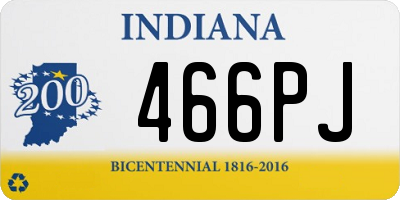 IN license plate 466PJ
